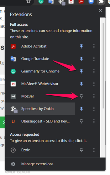 How To Pin Extensions in Google Chrome?