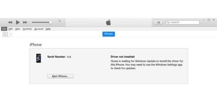 iTunes Is Waiting For Windows Update To Install The Driver For This iPhone