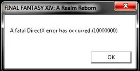 A Fatal Directx Error Has Occurred Ffxiv 