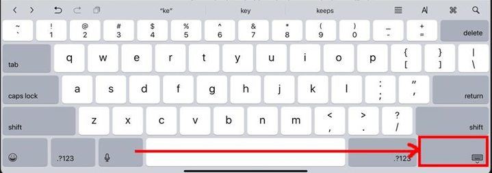 how to fix the floating Keyboard on the iPad