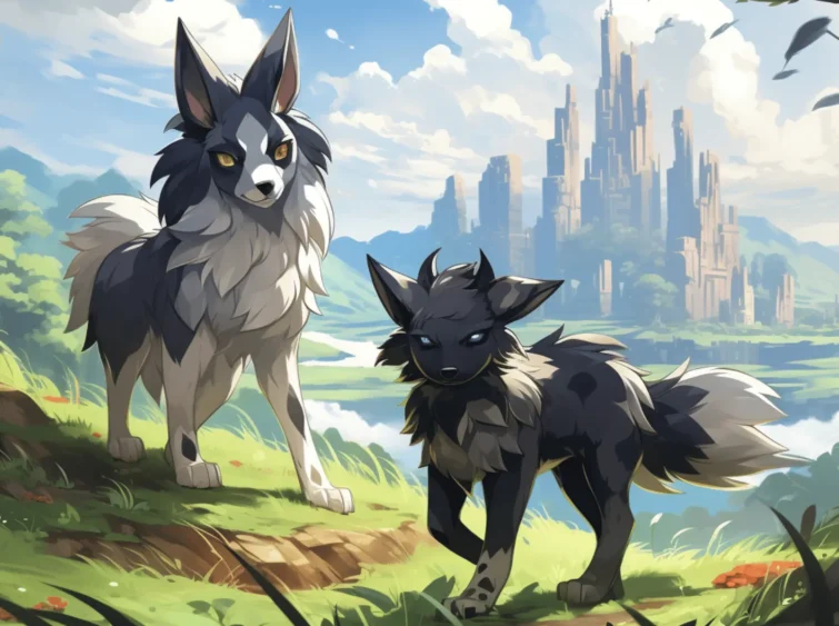 Mightyena and Poochyena wolf pokemon